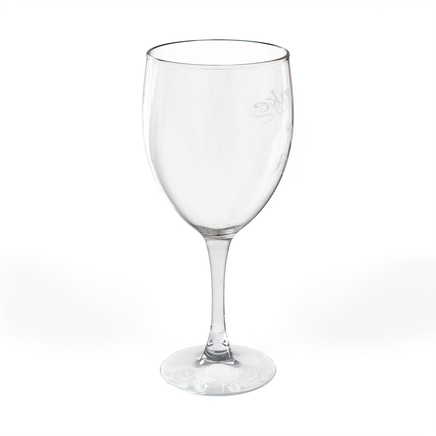 Engraved Wine Glass Skilak Lake Alaska
