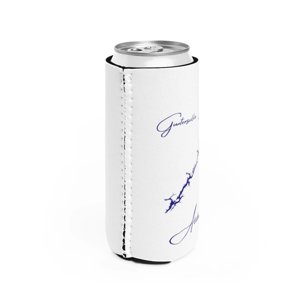 Alabama Guntersville Lake Slim Can Koozie all position view from right white.webp