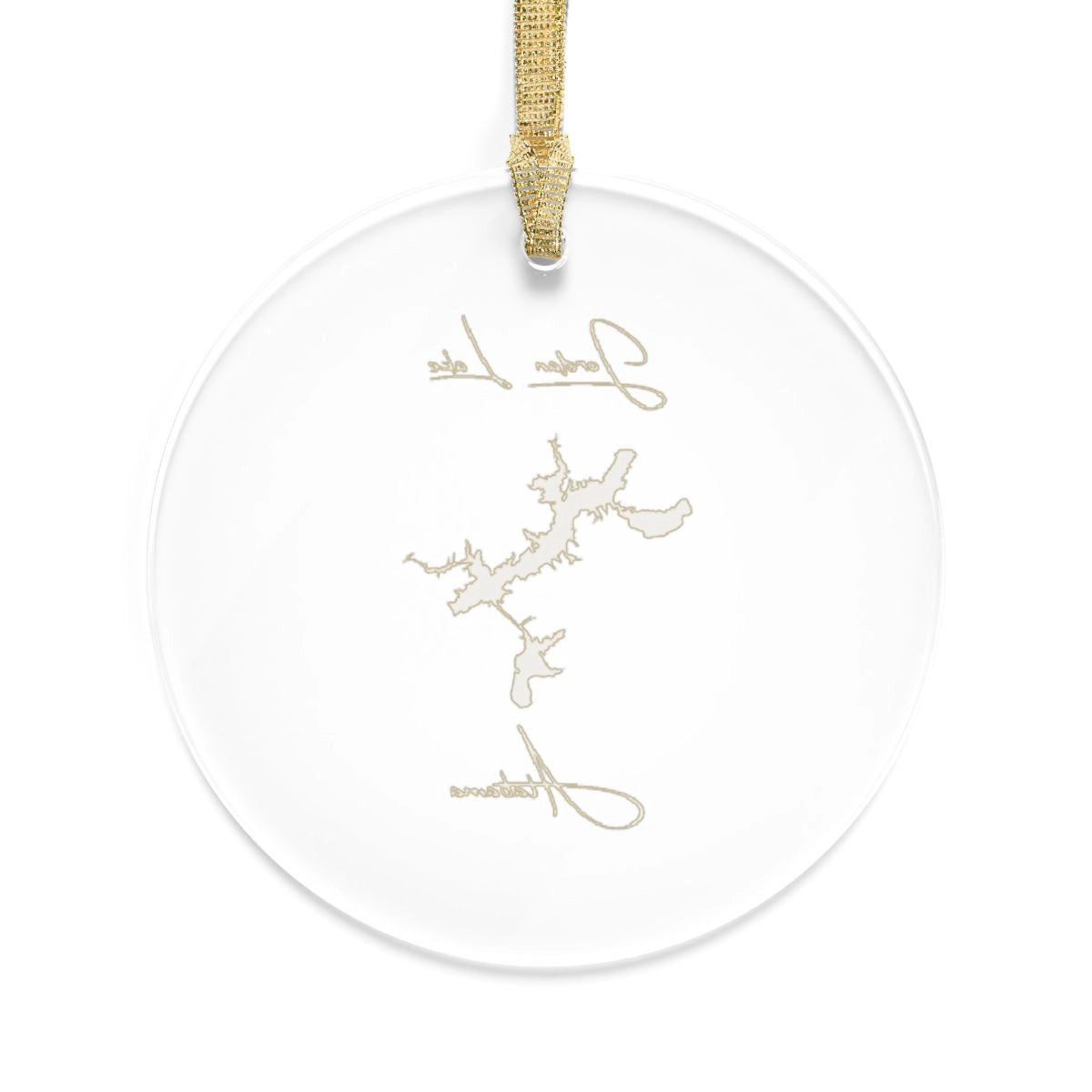 Alabama Jordan Lake Tree Ornament other position view from back round.webp