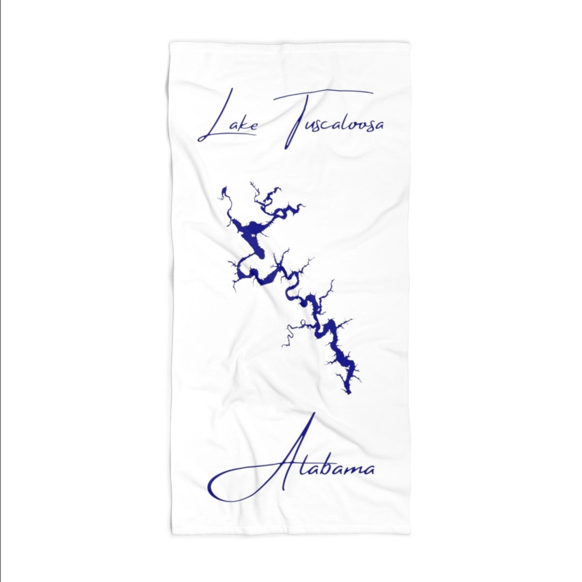 Alabama Lake Tuscaloosa Beach Towel front position view from front 36 x 72.webp