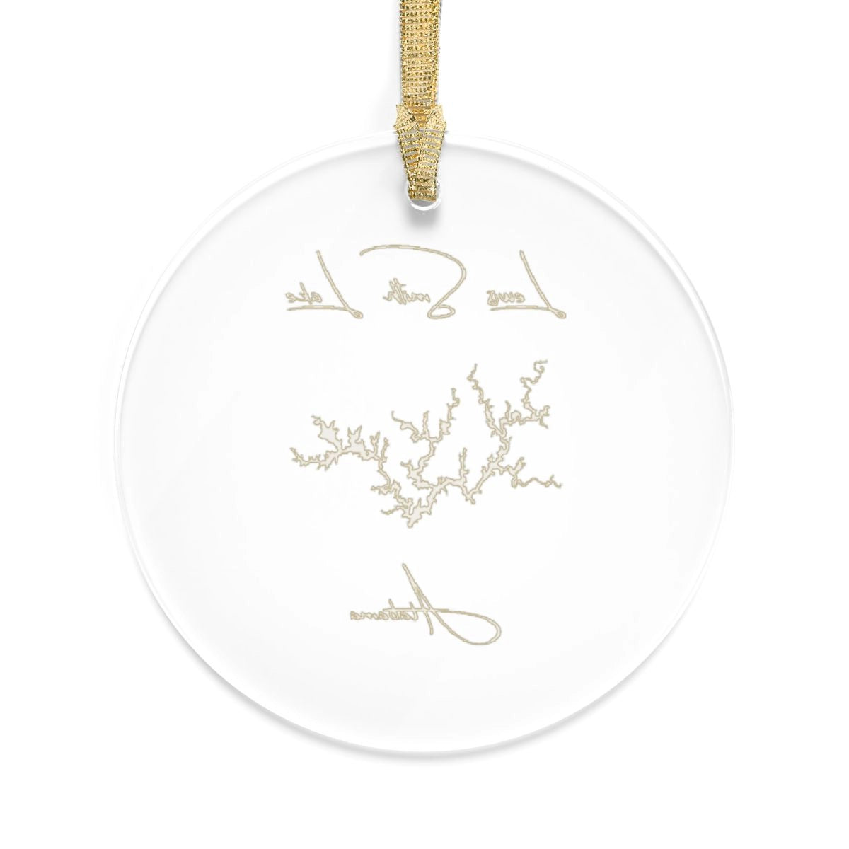 Alabama Lewis Smith Lake Tree Ornament other position view from back round.webp