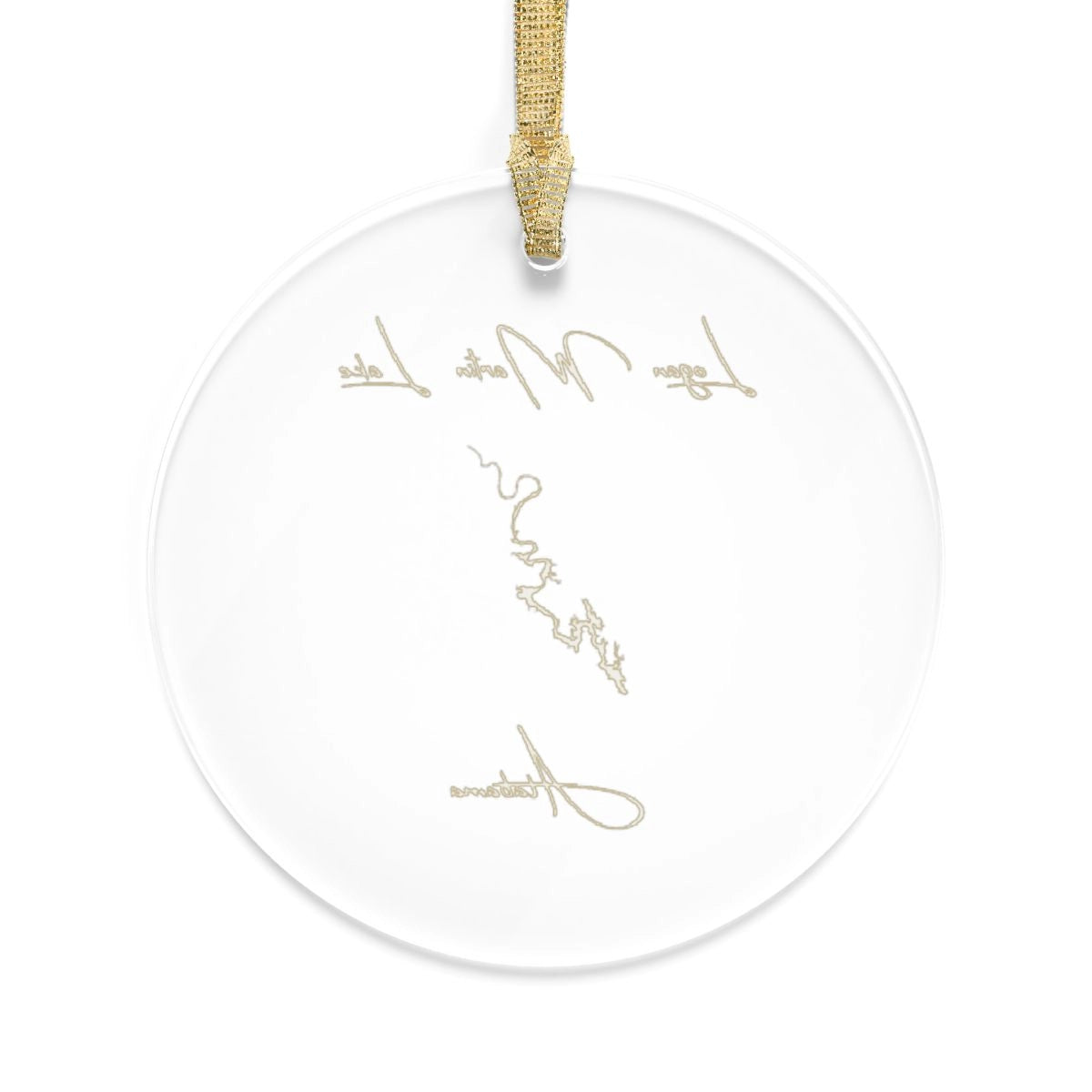 Alabama Logan Martin Lake Tree Ornament other position view from back round.webp