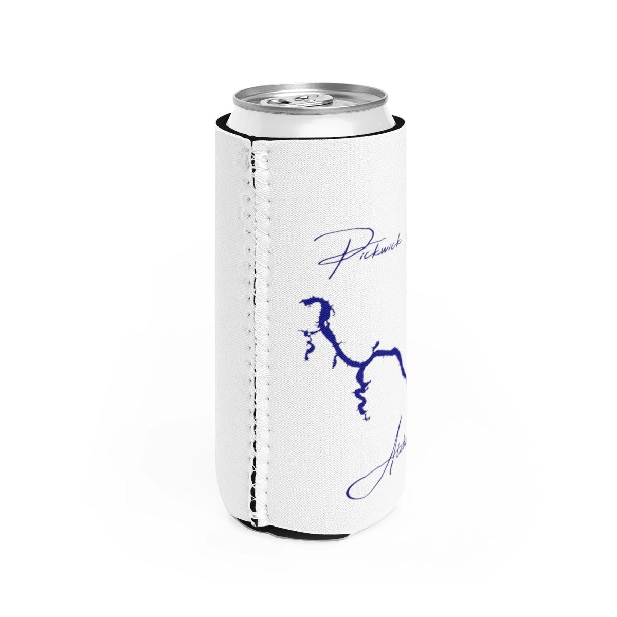 Alabama Pickwick Lake Slim Can Koozie all position view from right white.webp