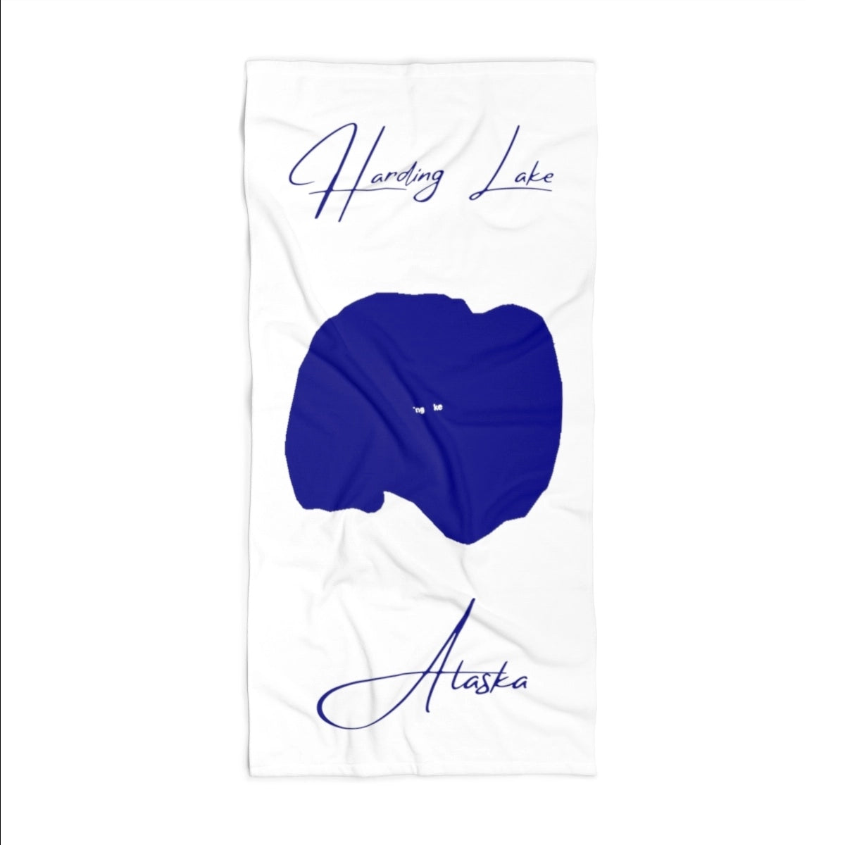 Alaska Harding Lake Beach Towel front position view from front 36 x 72.webp