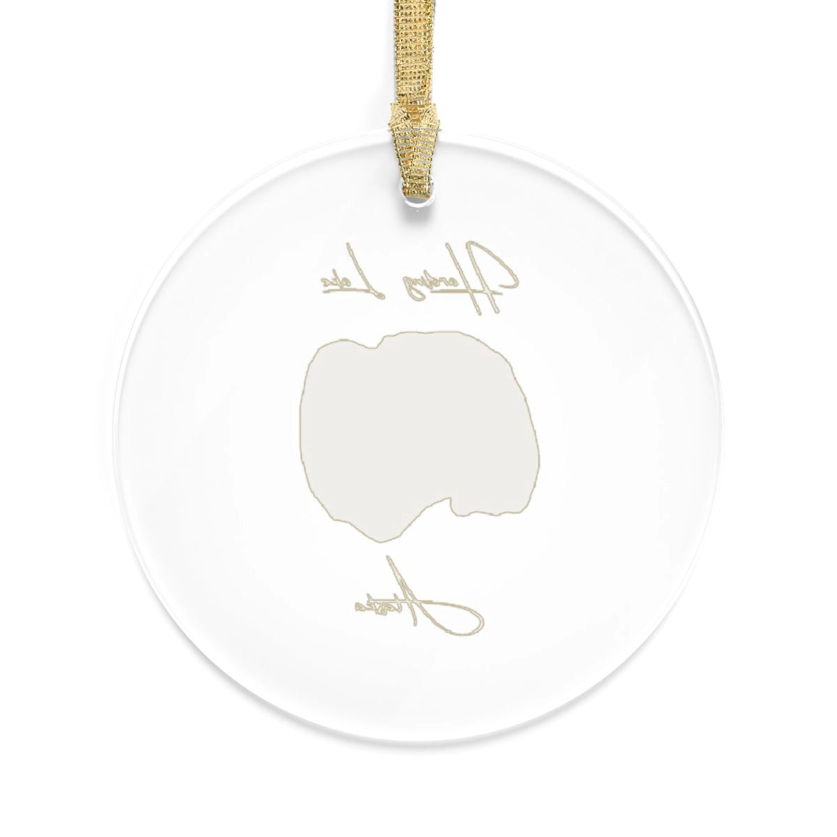 Alaska Harding Lake Tree Ornament other position view from back round.webp