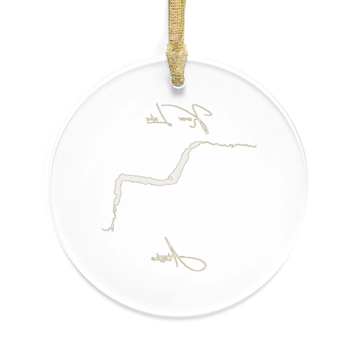 Alaska Kenai Lake Tree Ornament other position view from back round.webp