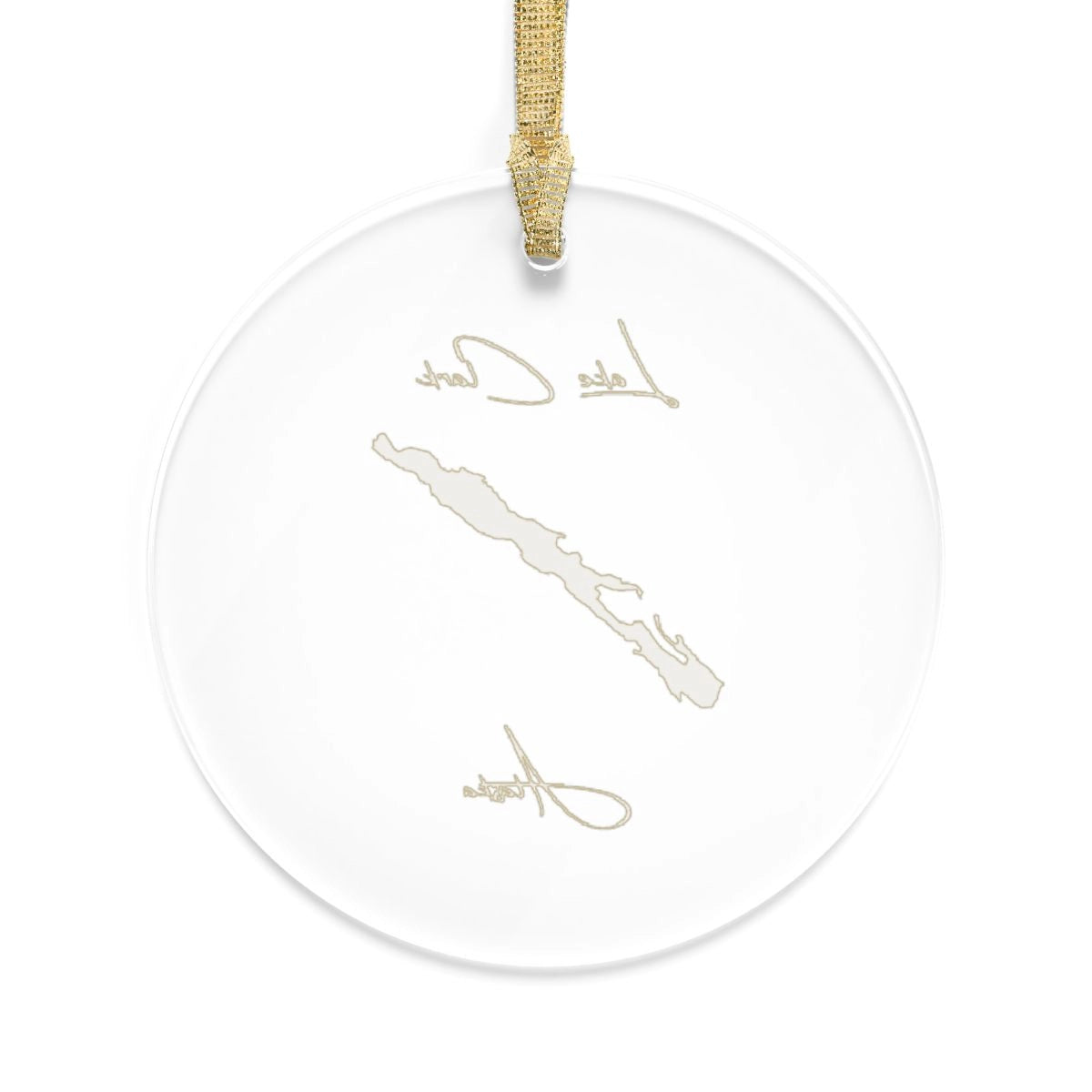 Alaska Lake Clark Tree Ornament other position view from back round.webp