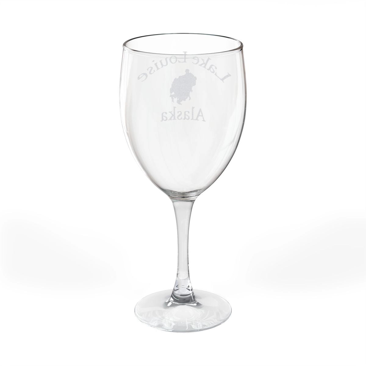 Alaska Lake Louise Engraved Wine Glass other position view from back 10.5oz.webp
