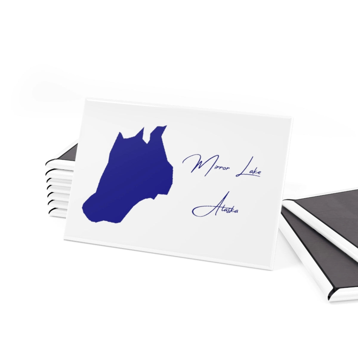 Alaska Mirror Lake Magnet front position view from set 2 x 3.webp