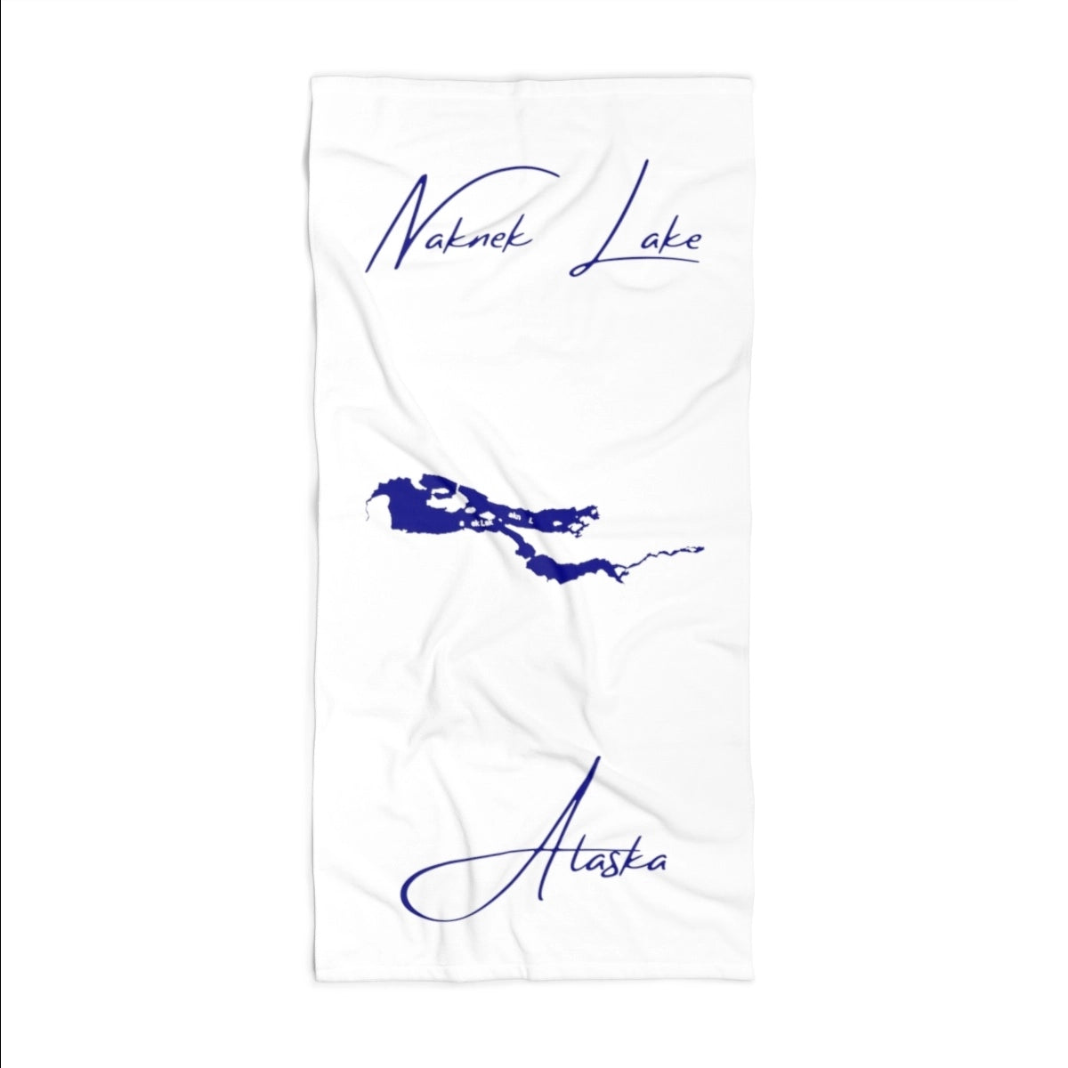 Alaska Naknek Lake Beach Towel front position view from front 36 x 72.webp