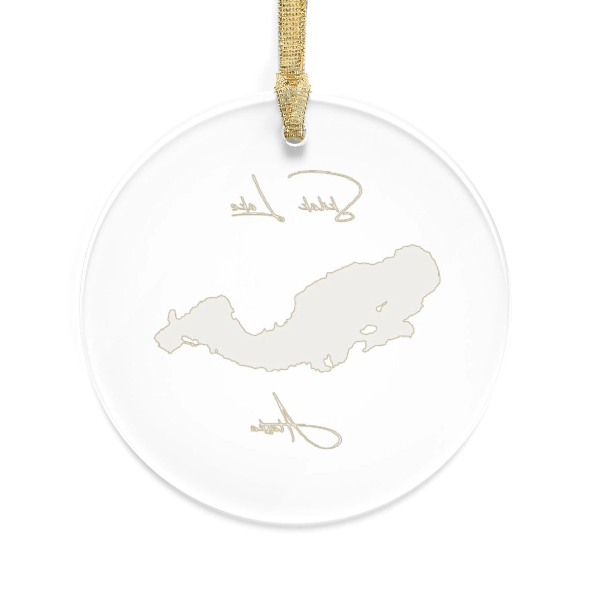 Alaska Skilak Lake Tree Ornament other position view from back round.webp