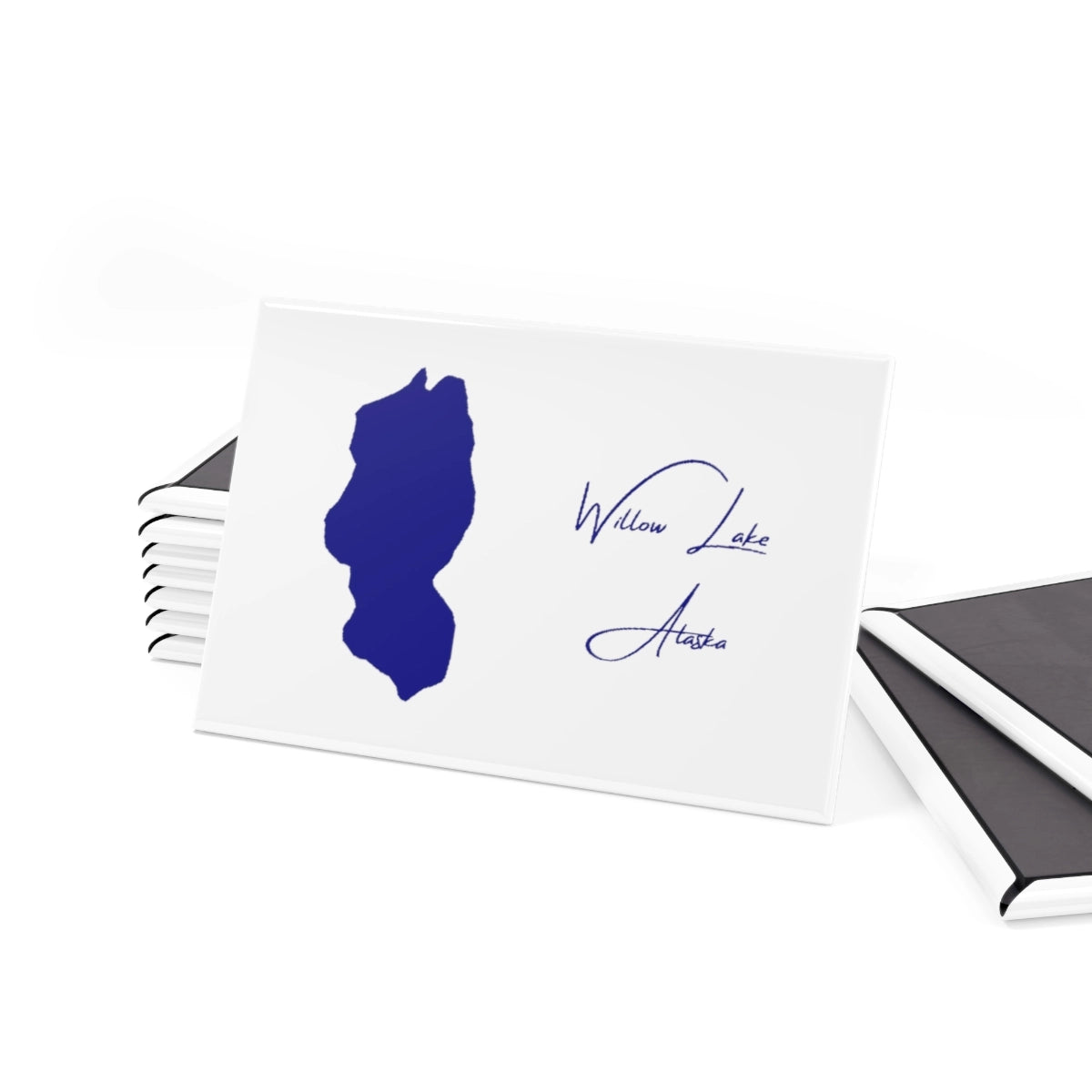 Alaska Willow Lake Magnet front position view from set 2 x 3.webp