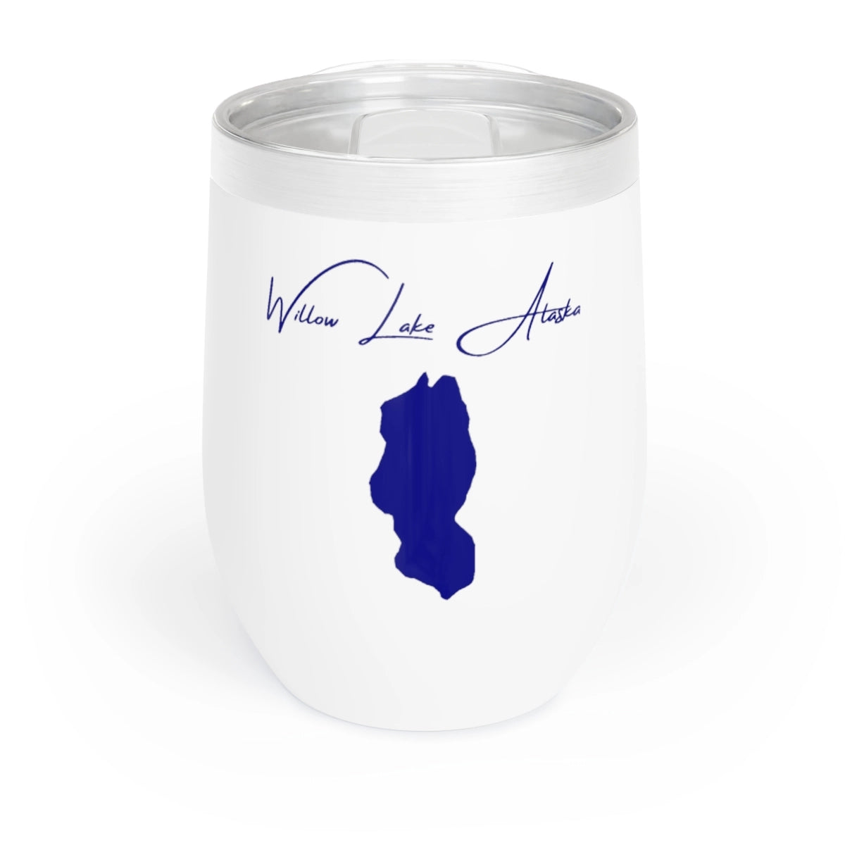Alaska Willow Lake Wine Tumbler front position view from front white.webp
