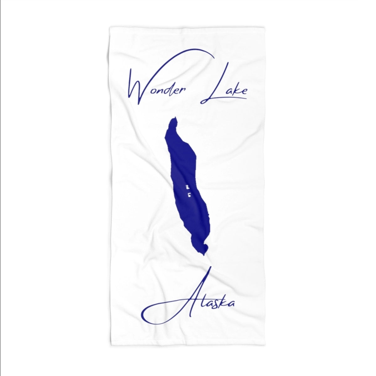 Alaska Wonder Lake Beach Towel front position view from front 36 x 72.webp