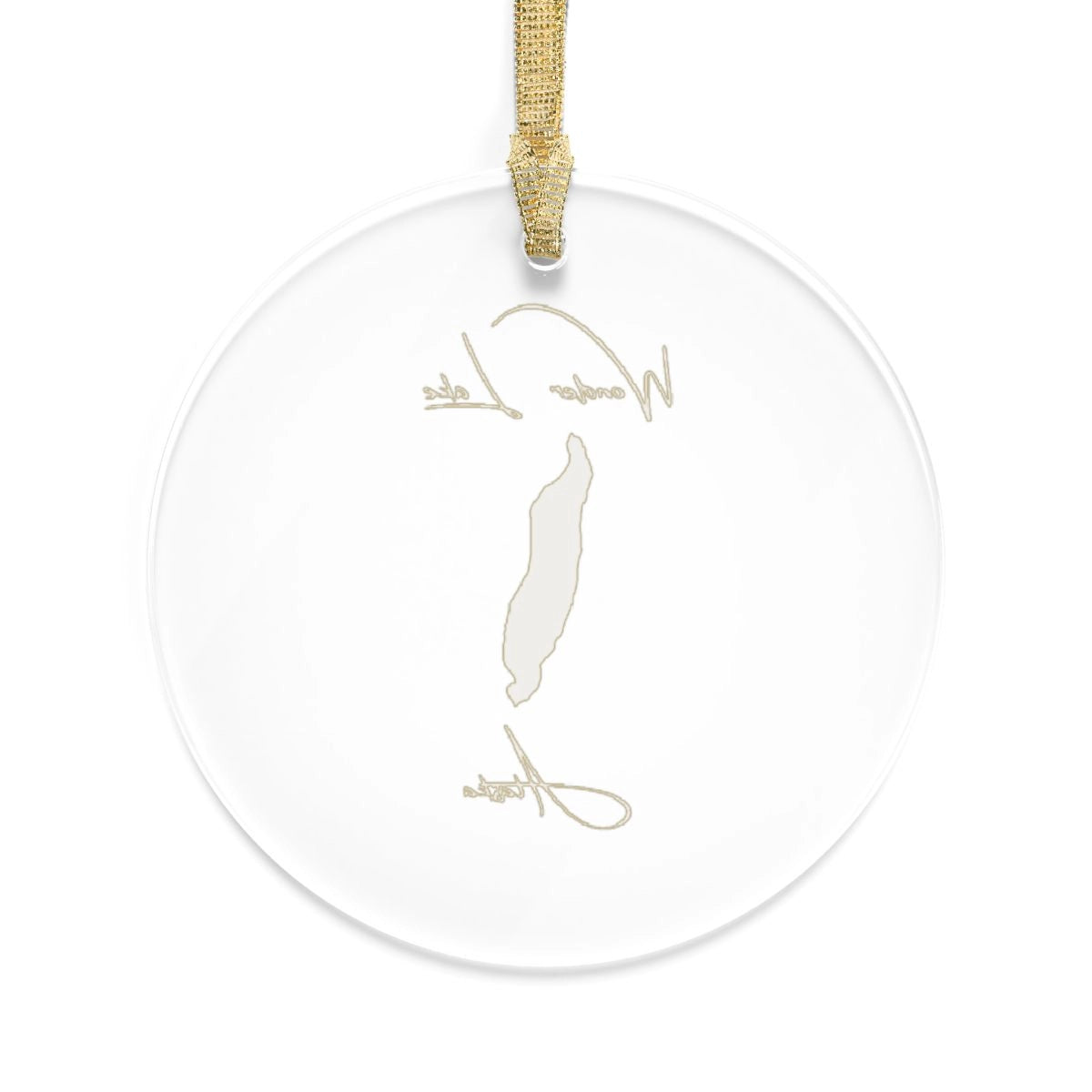 Alaska Wonder Lake Tree Ornament other position view from back round.webp