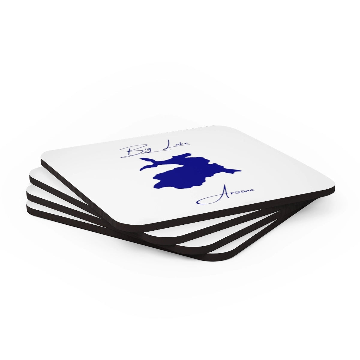 Arizona Big Lake Coaster Set front position view from stacked 3.75 x 3.75.webp