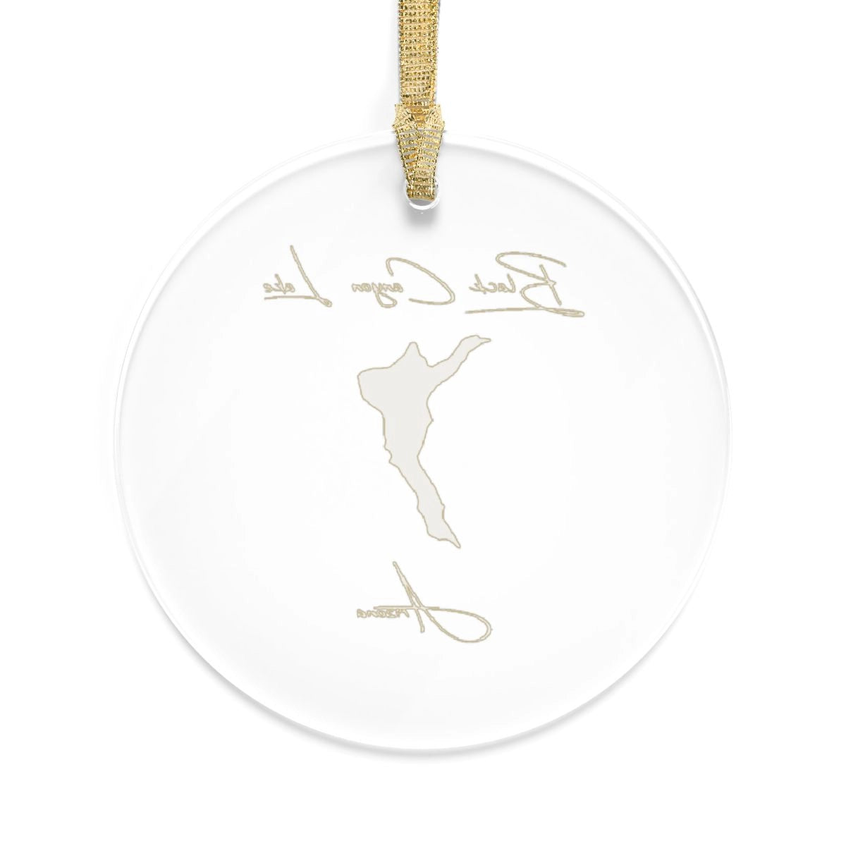 Arizona Black Canyon Lake Tree Ornament other position view from back round.webp