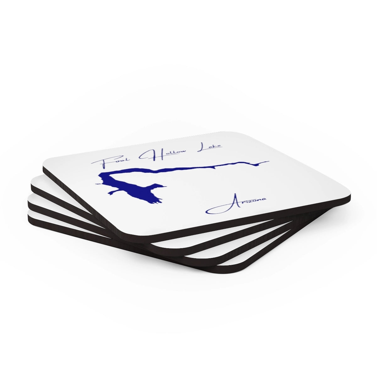 Arizona Fool Hollow Lake Coaster Set front position view from stacked 3.75 x 3.75.webp