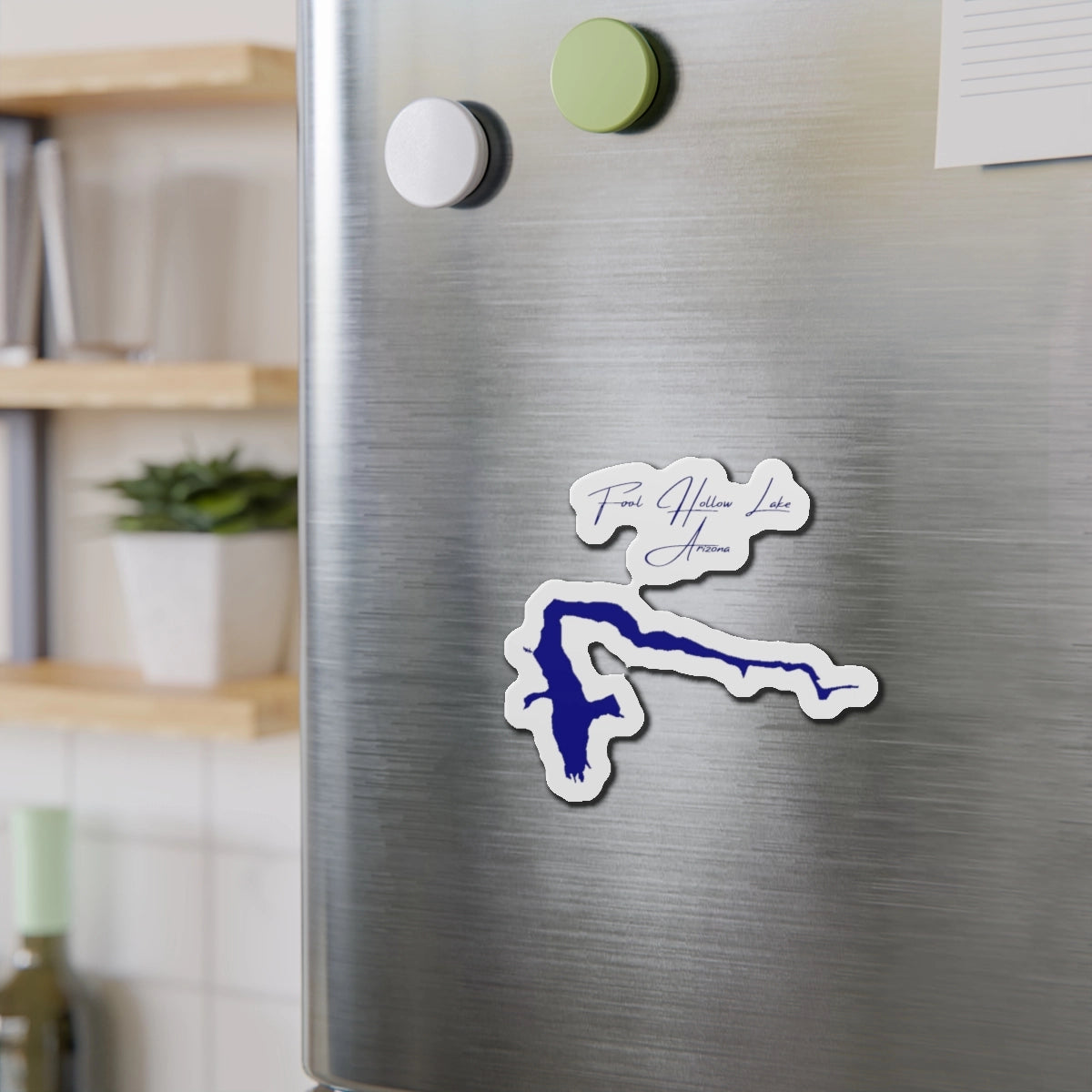 Arizona Fool Hollow Lake Die Cut Magnet front position view from context-2 4 x 4.webp