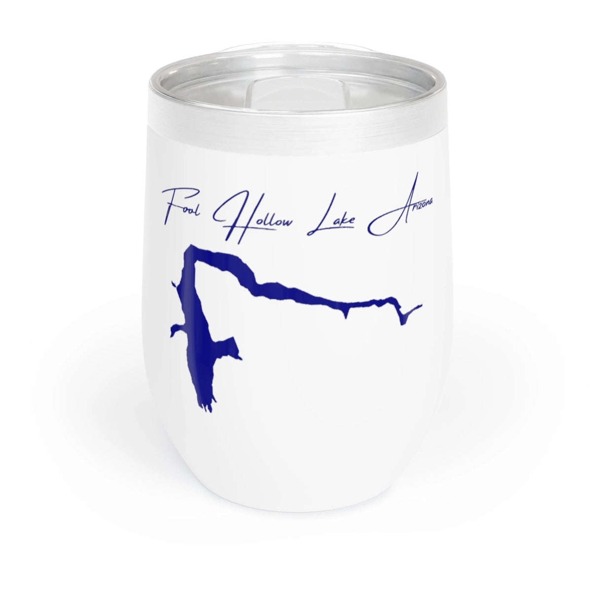 Arizona Fool Hollow Lake Wine Tumbler front position view from front white.webp