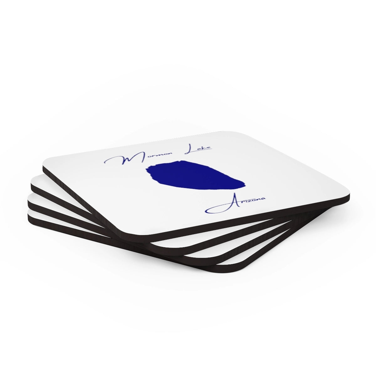 Arizona Mormon Lake Coaster Set front position view from stacked 3.75 x 3.75.webp