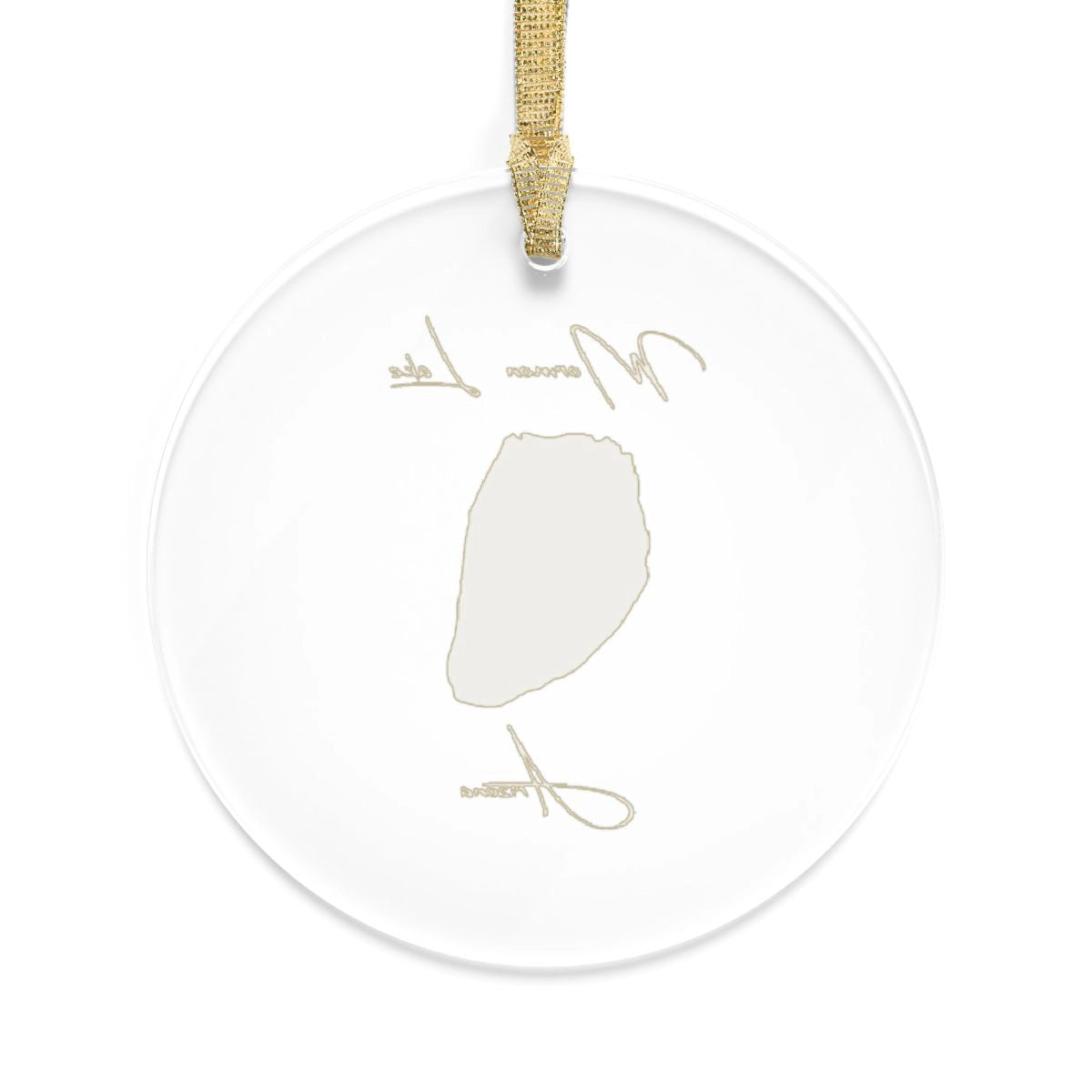Arizona Mormon Lake Tree Ornament other position view from back round.webp
