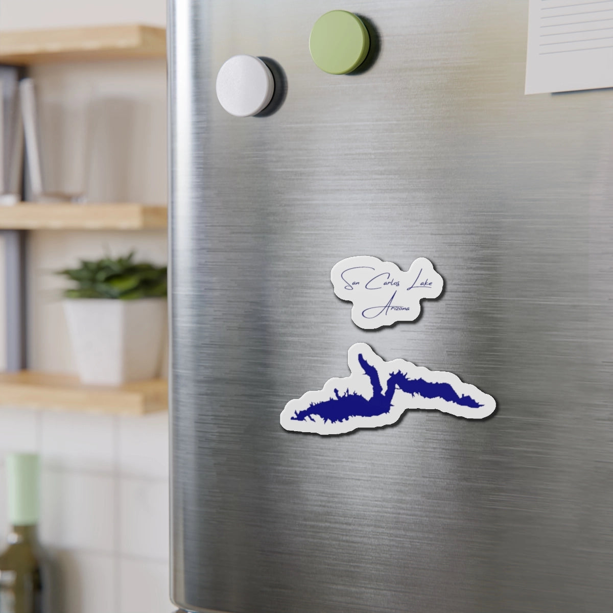 Arizona San Carlos Lake Die Cut Magnet front position view from context-2 4 x 4.webp