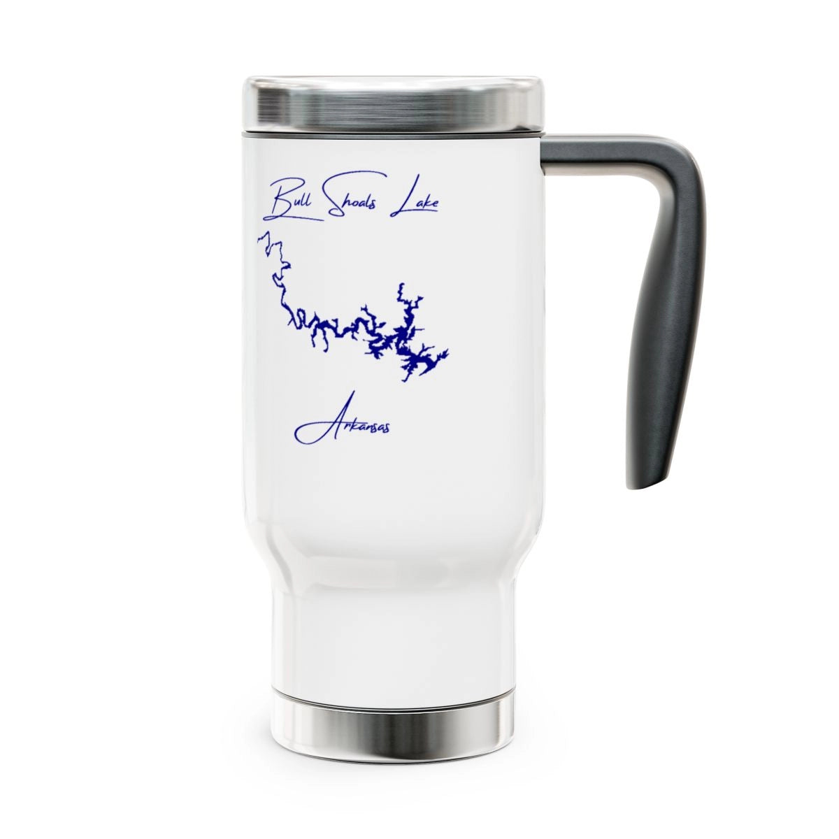 Arkansas Bull Shoals Lake Travel Mug other position view from right 14oz.webp