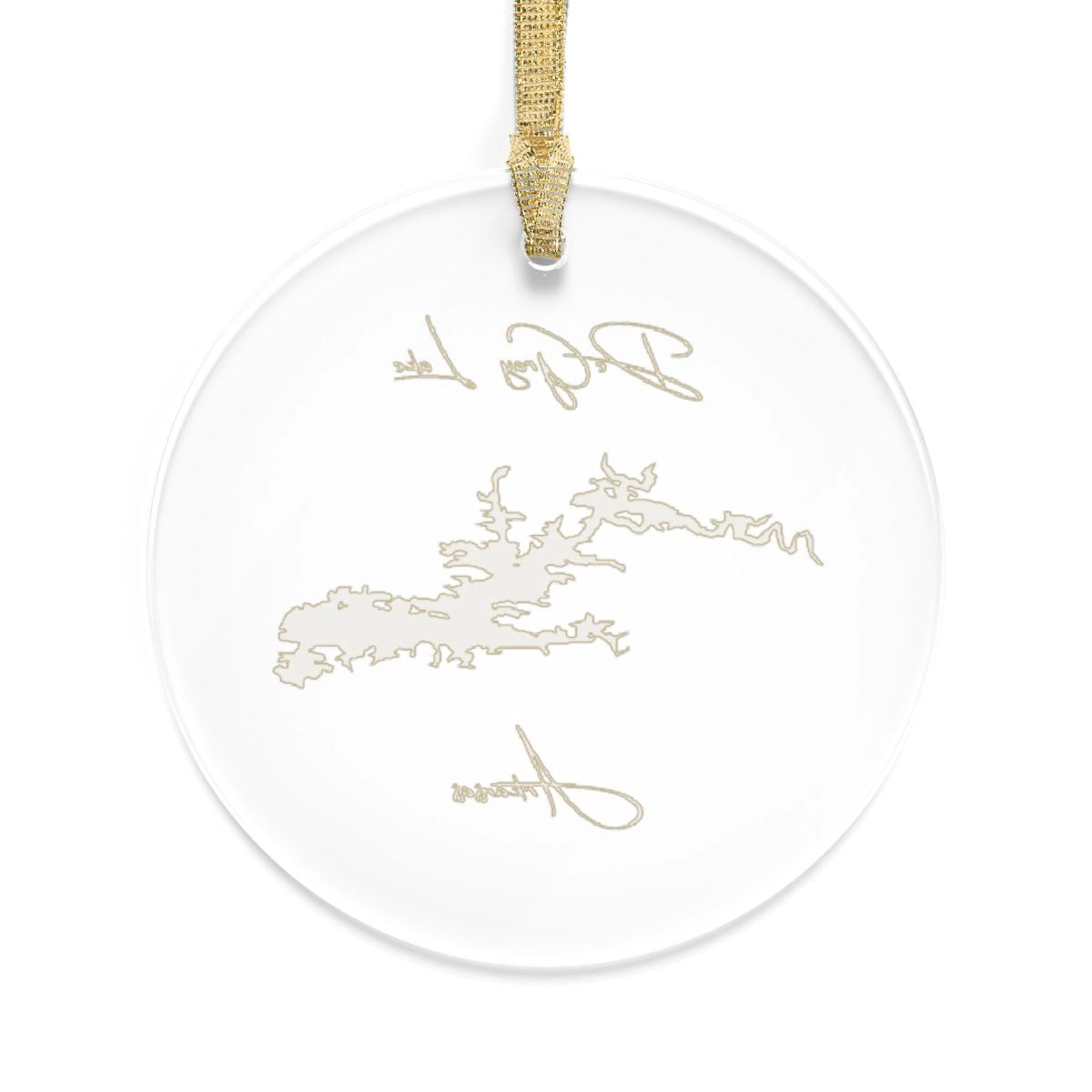 Arkansas DeGray Lake Tree Ornament other position view from back round.webp