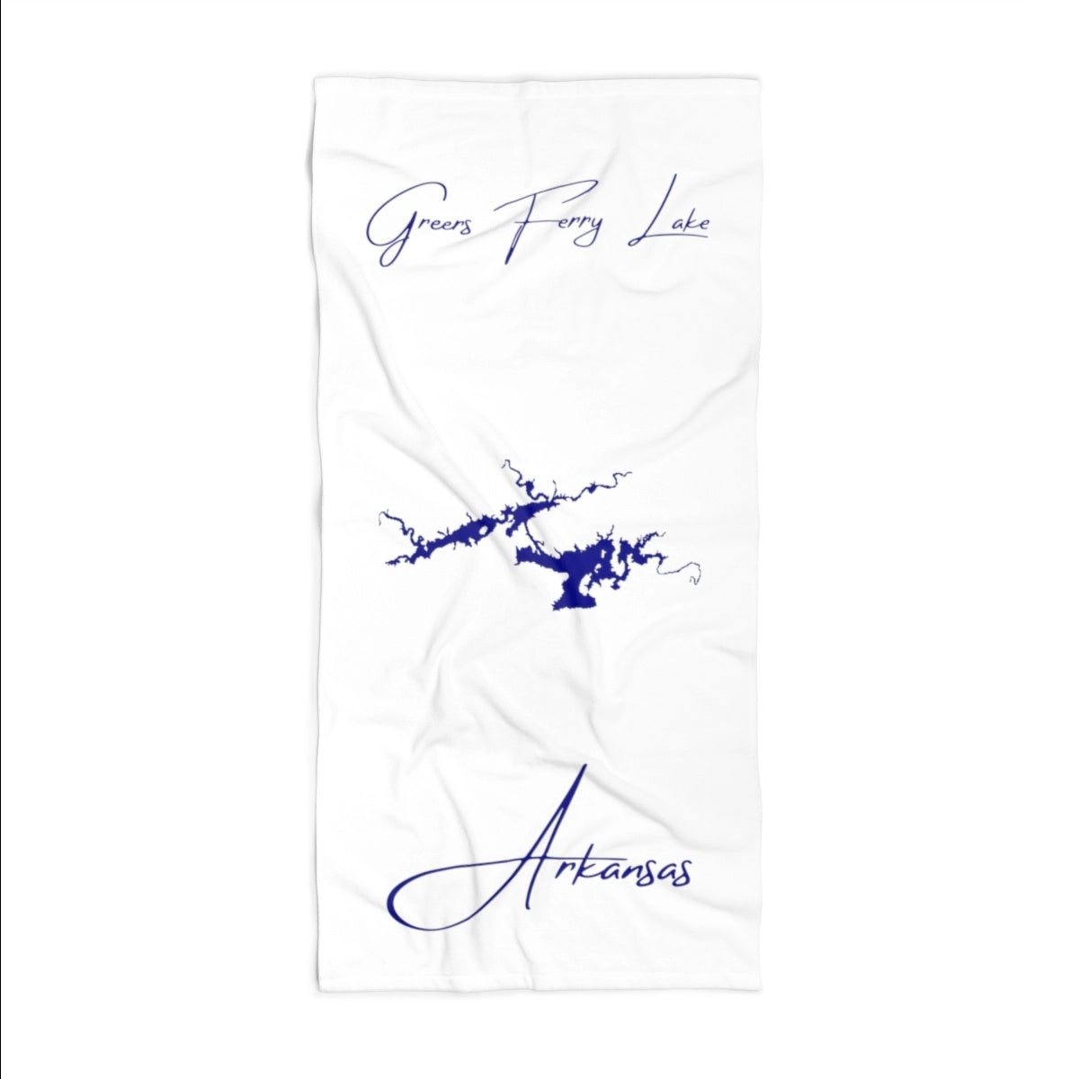 Arkansas Greers Ferry Lake Beach Towel front position view from front 36 x 72.webp