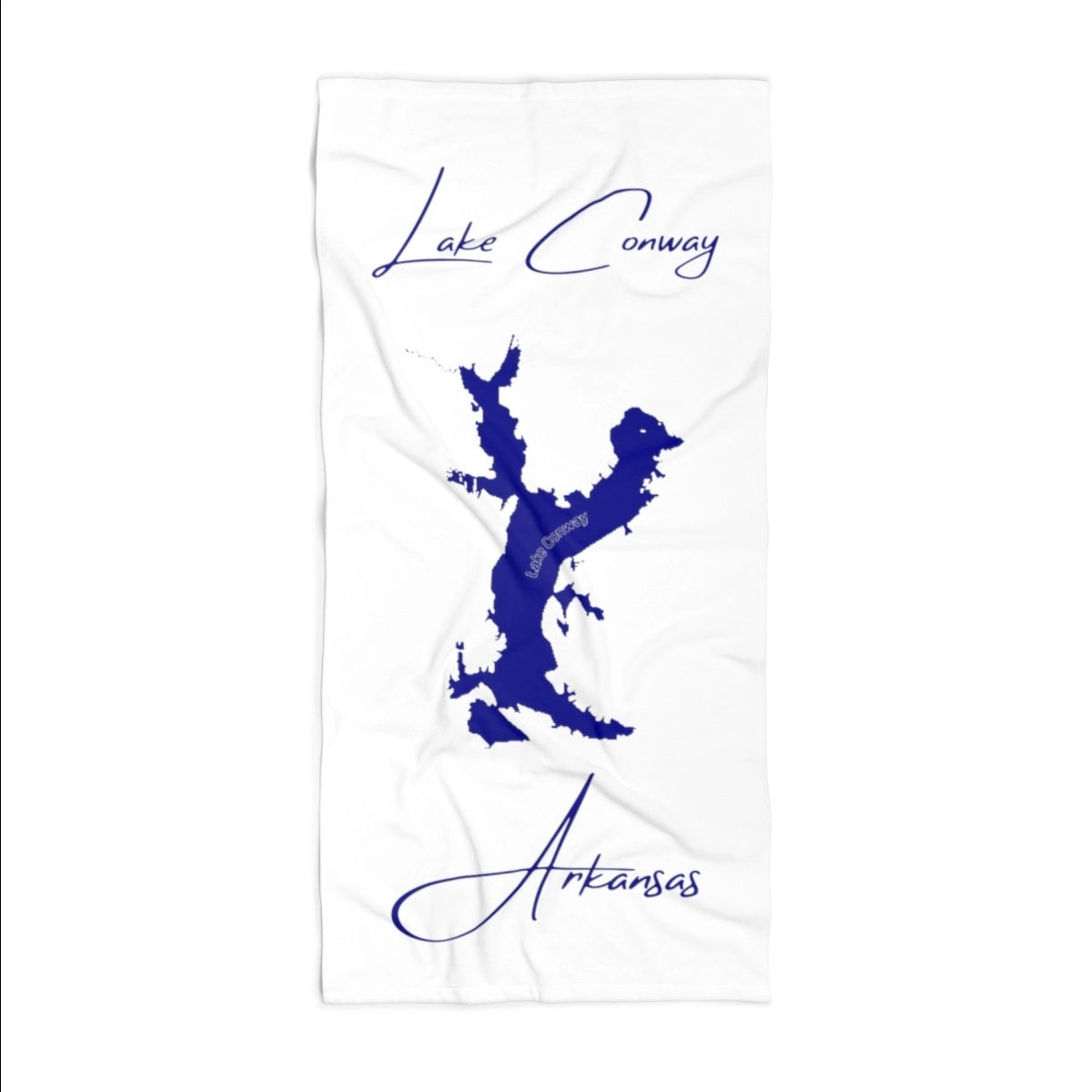 Arkansas Lake Conway Beach Towel front position view from front 36 x 72.webp