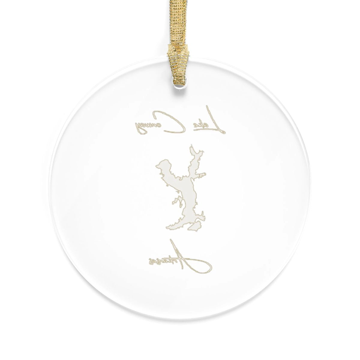 Arkansas Lake Conway Tree Ornament other position view from back round.webp