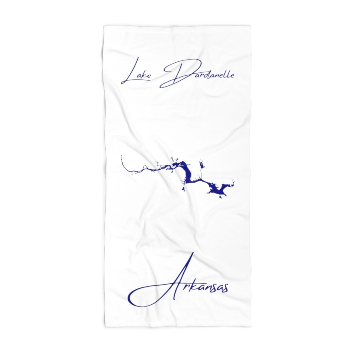 Arkansas Lake Dardanelle Beach Towel front position view from front 36 x 72.webp