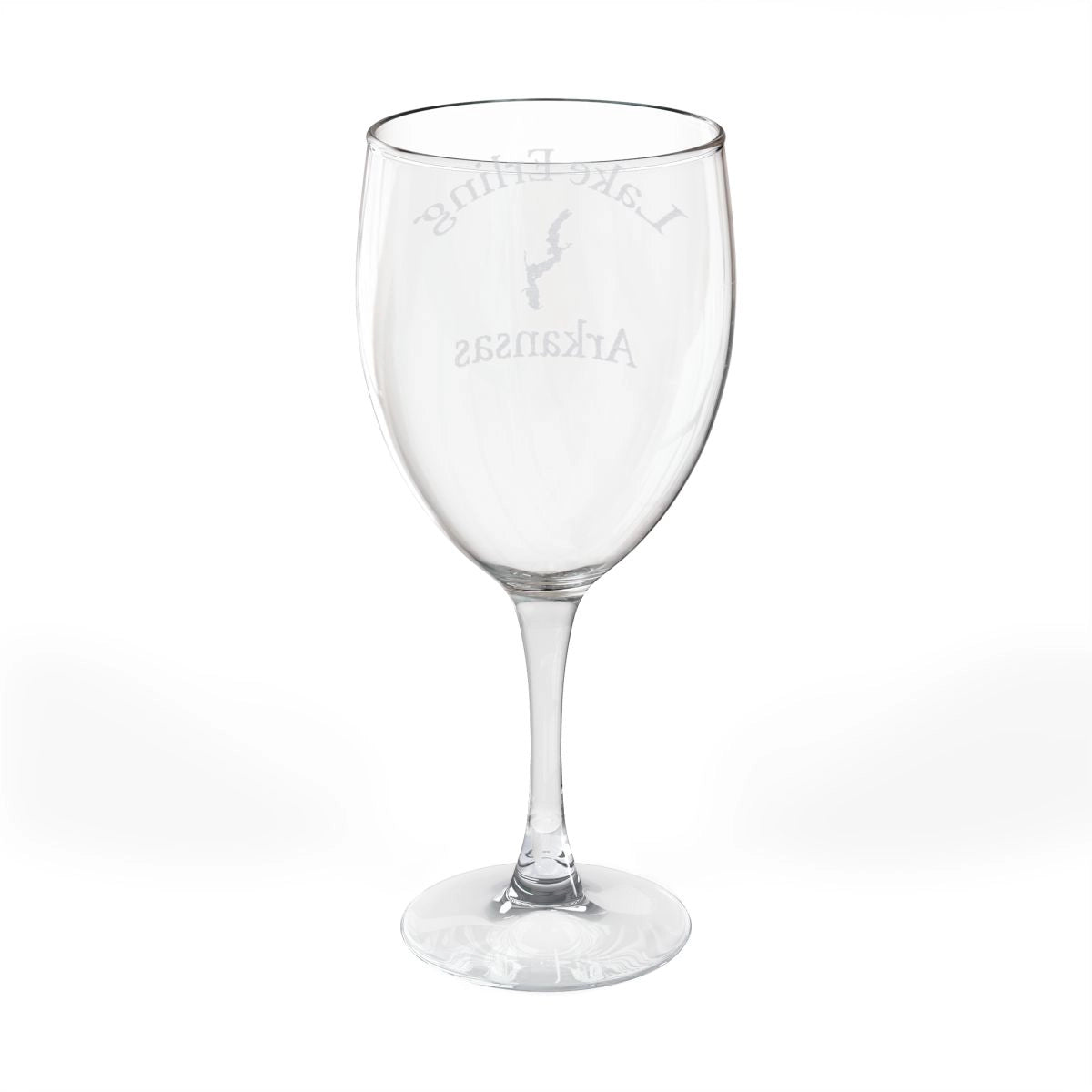 Arkansas Lake Erling Engraved Wine Glass other position view from back 10.5oz.webp