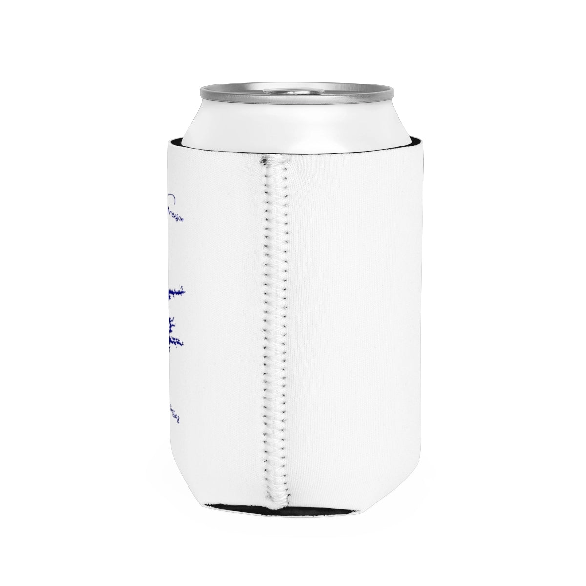 Arkansas Lake Greeson Can Koozie all position view from right white.webp