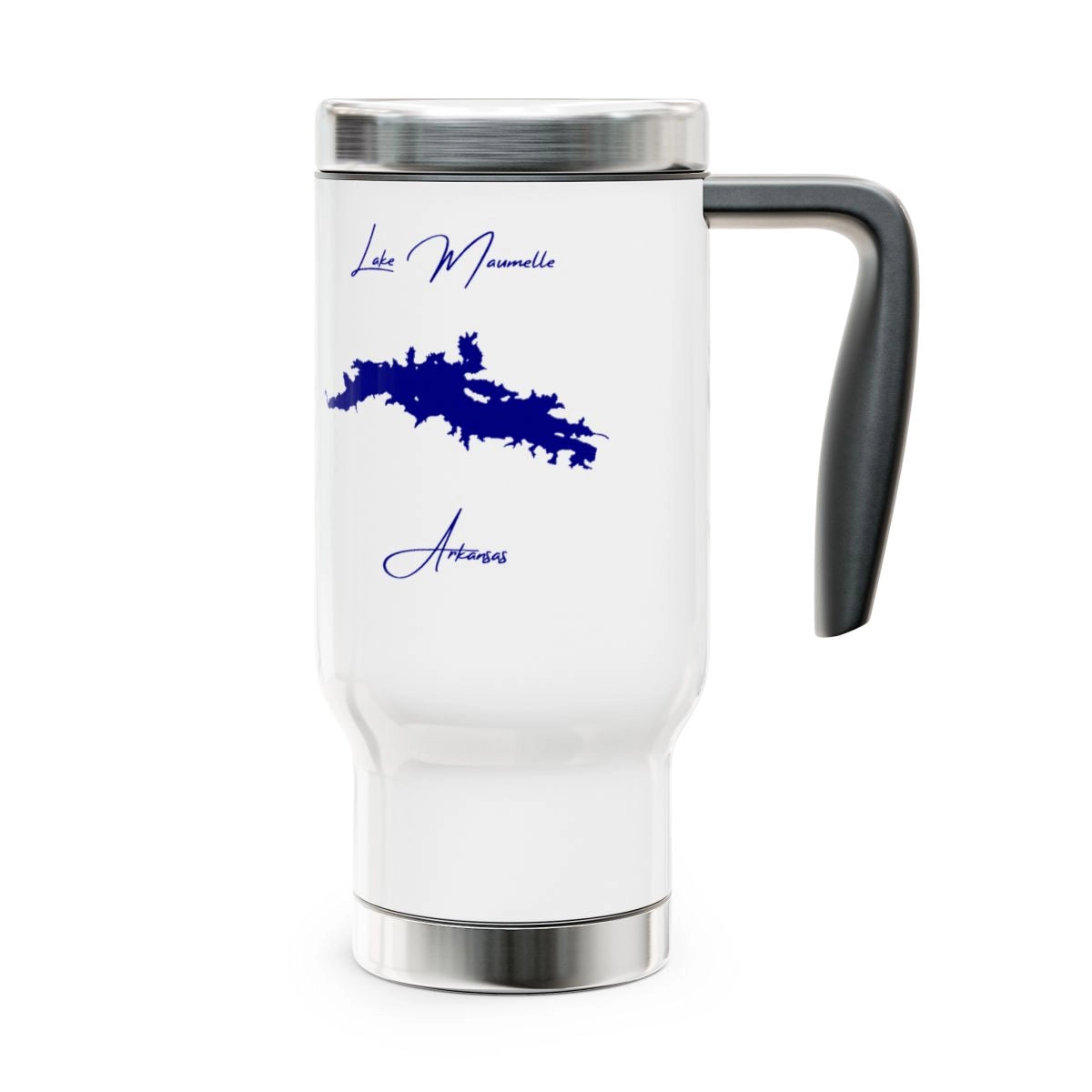 Arkansas Lake Maumelle Travel Mug other position view from right 14oz.webp