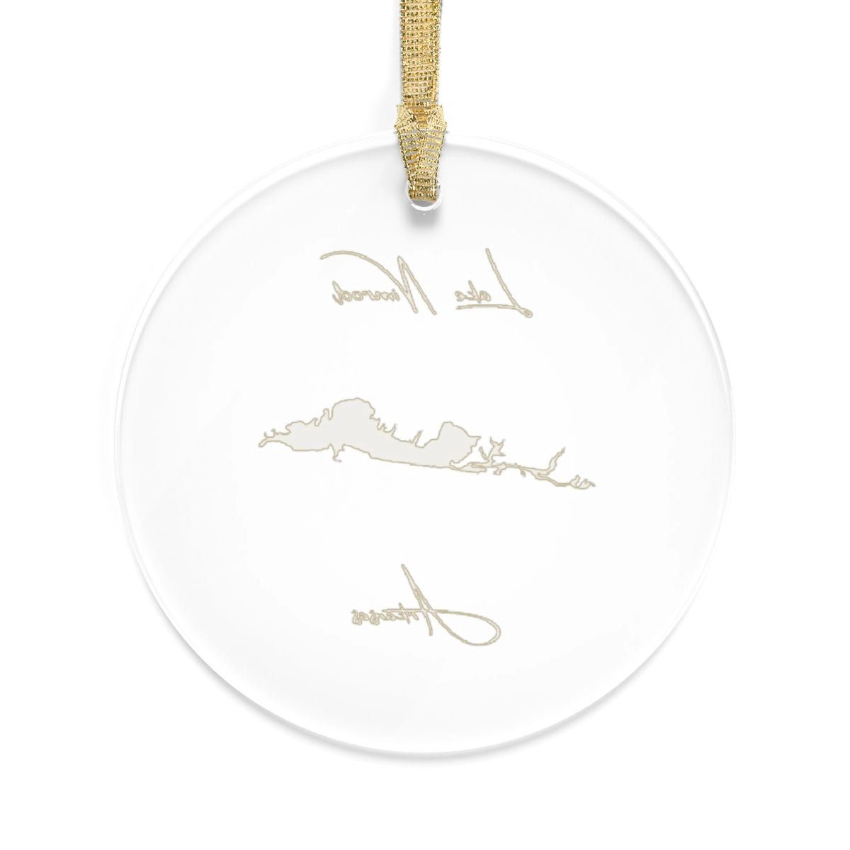 Arkansas Lake Nimrod Tree Ornament other position view from back round.webp