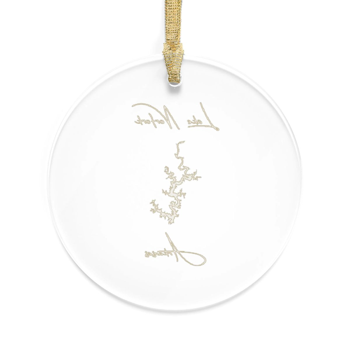 Arkansas Lake Norfork Tree Ornament other position view from back round.webp