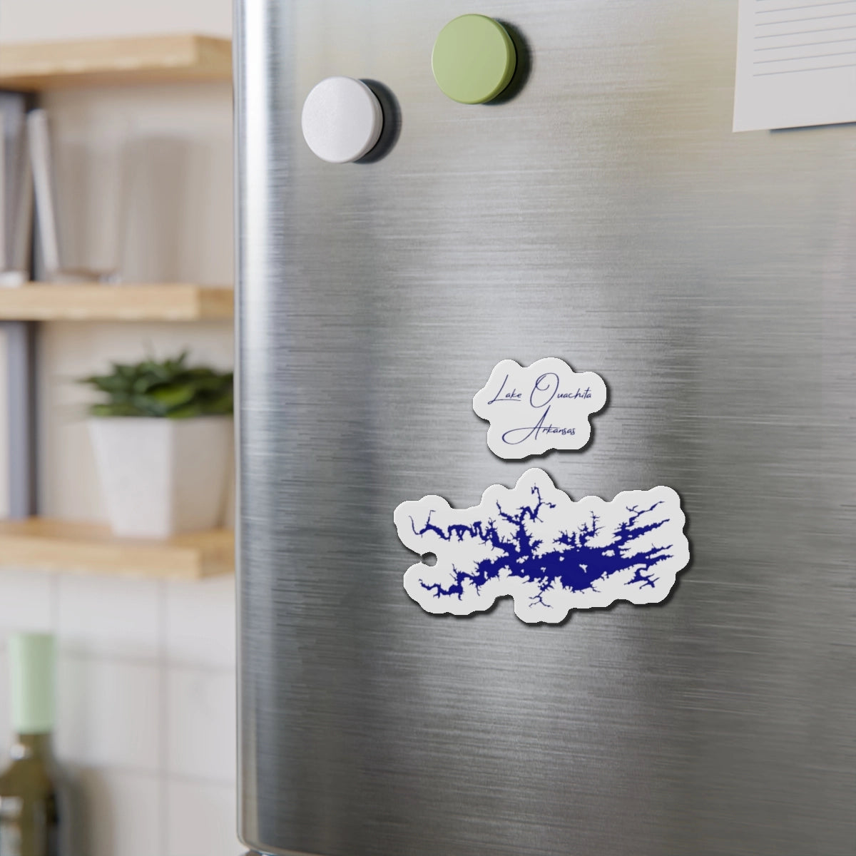 Arkansas Lake Ouachita Die Cut Magnet front position view from context-2 4 x 4.webp