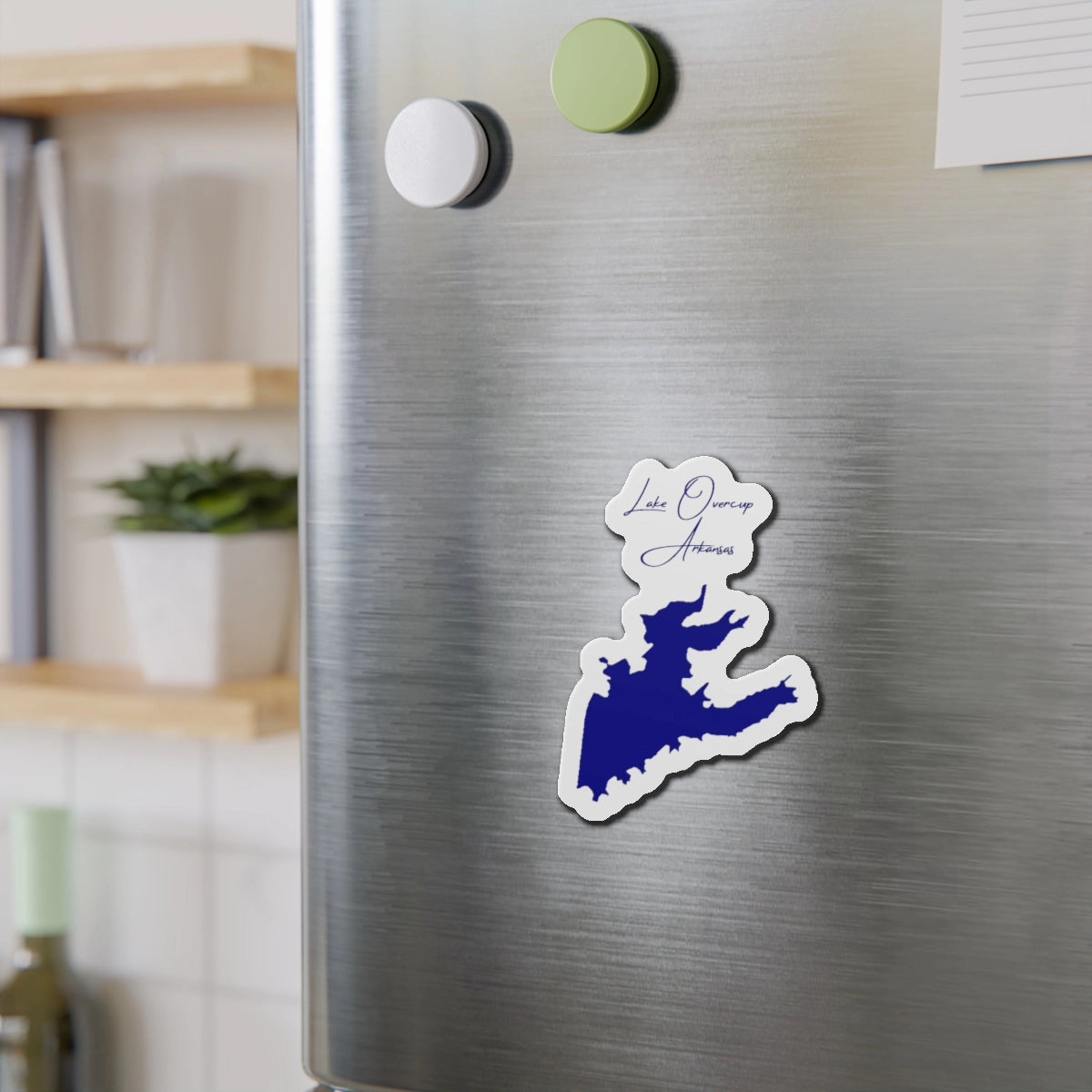 Arkansas Lake Overcup Die Cut Magnet front position view from context-2 4 x 4.webp