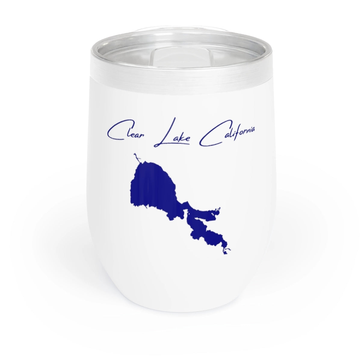 California Clear Lake Wine Tumbler front position view from front white.webp