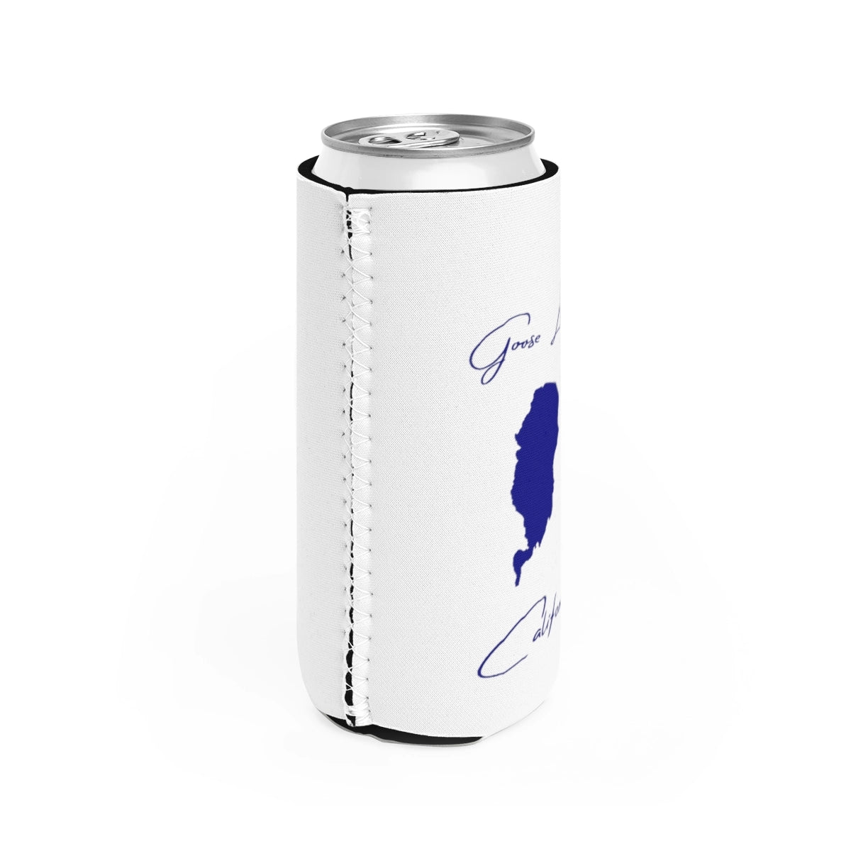 California Goose Lake Slim Can Koozie all position view from right white.webp