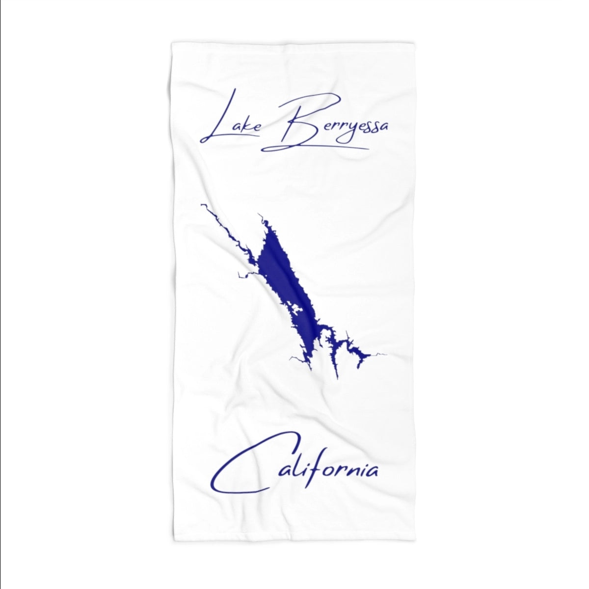 California Lake Berryessa Beach Towel front position view from front 36 x 72.webp