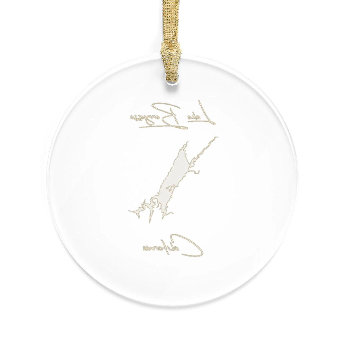 California Lake Berryessa Tree Ornament other position view from back round.webp