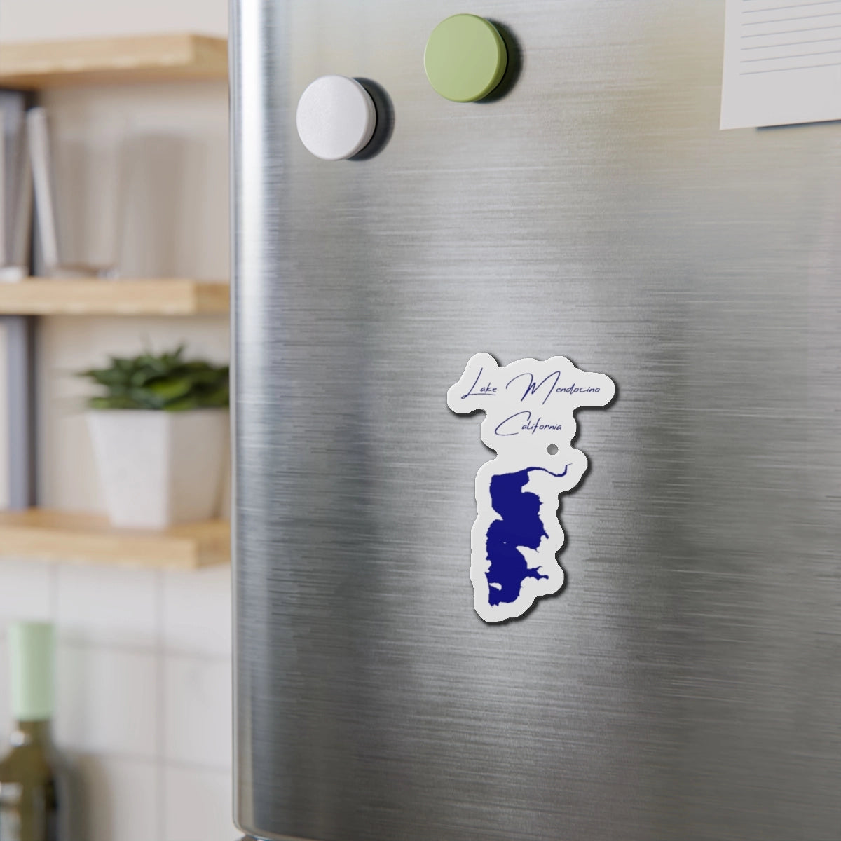 California Lake Mendocino Die Cut Magnet front position view from context-2 4 x 4.webp