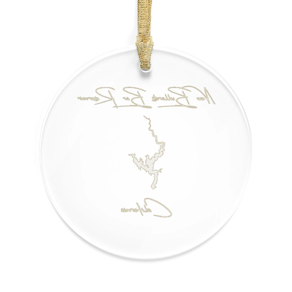 California New Bullards Bar Reservoir Tree Ornament other position view from back round.webp