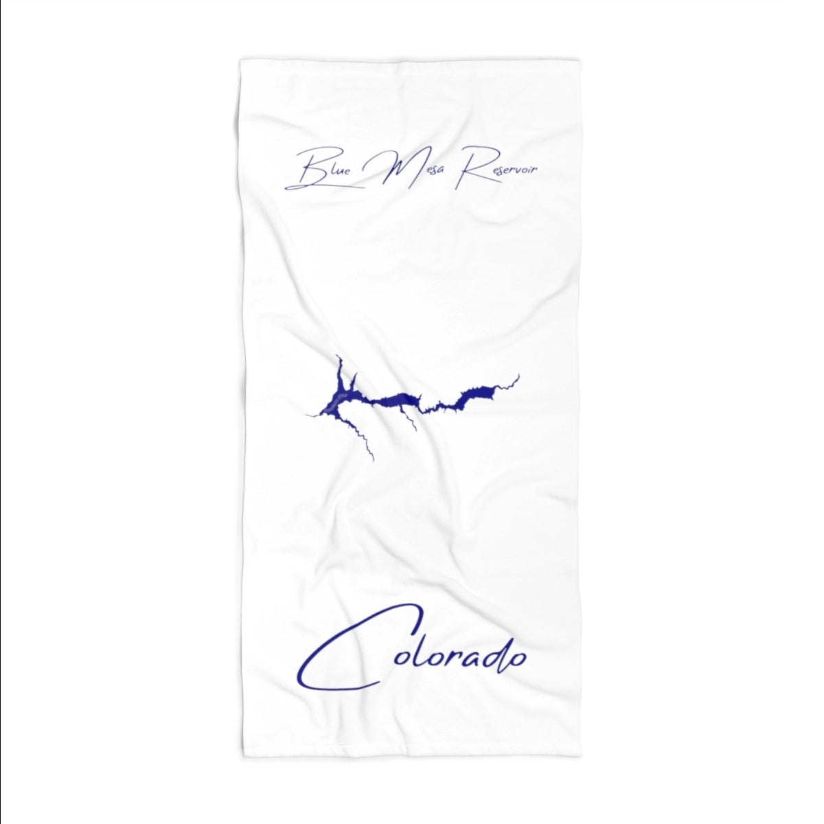 Colorado Blue Mesa Reservoir Beach Towel front position view from front 36 x 72.webp