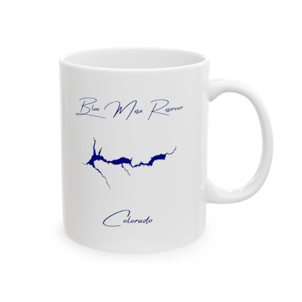Colorado Blue Mesa Reservoir Ceramic Mug other position view from right 11oz.webp