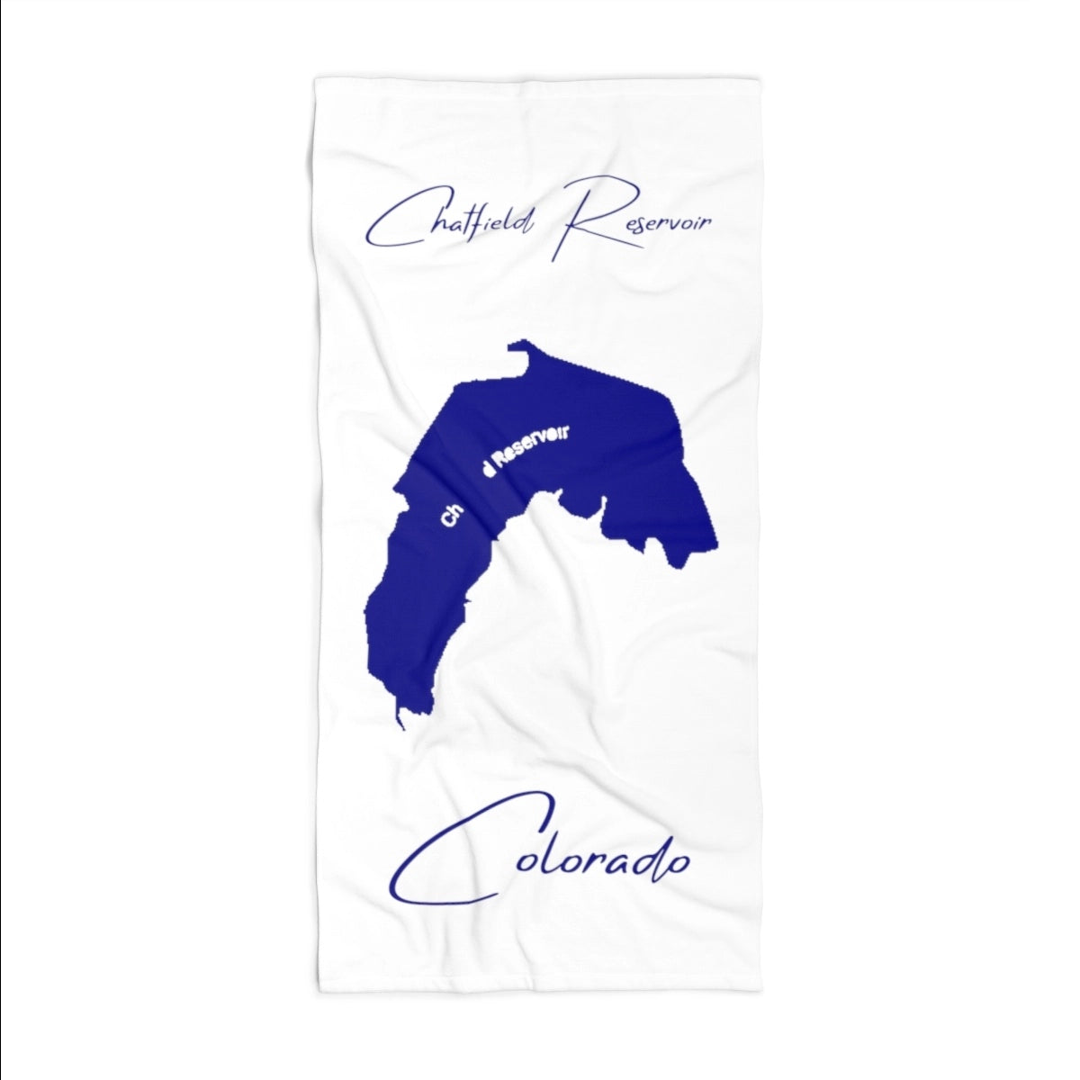 Colorado Chatfield Reservoir Beach Towel front position view from front 36 x 72.webp