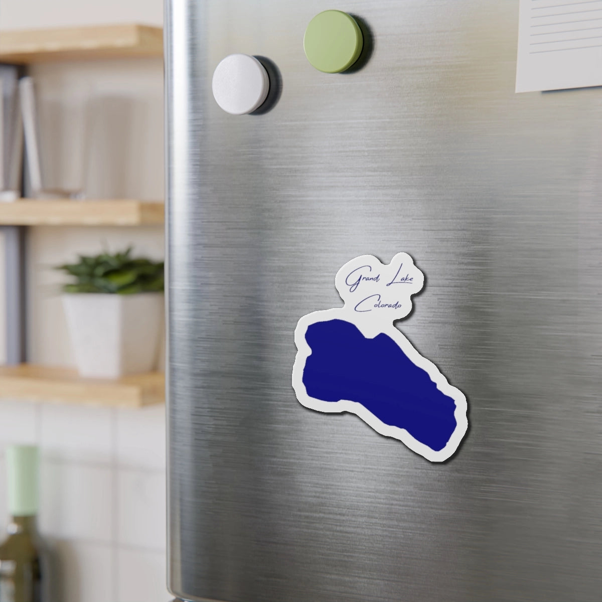 Colorado Grand Lake Die Cut Magnet front position view from context-2 4 x 4.webp